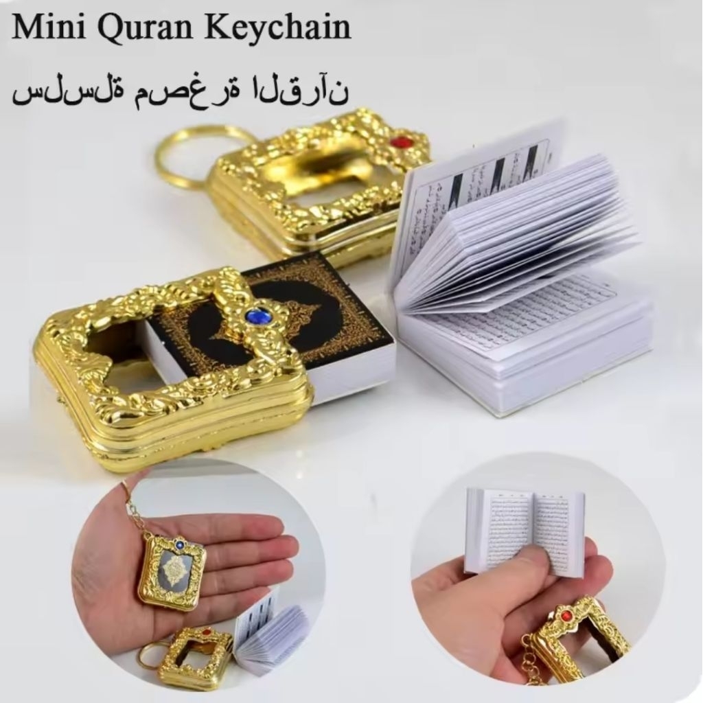Gantungan Kunci Al-Qur'an Mini Kecil | Souvenir Tahlilan Pernikahan Aqiqah Oleh-oleh Haji Umroh