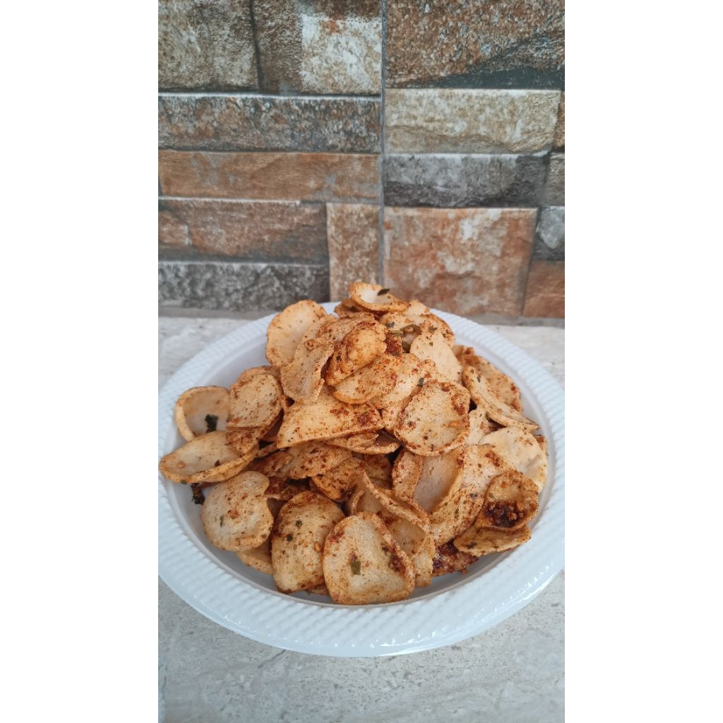 

Basreng daun jeruk Pedas/Original/55gr