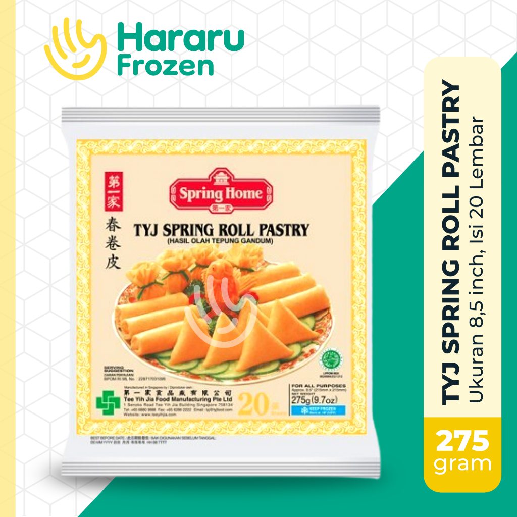 

TYJ Spring Roll Pastry 8.5 inch | Kulit Lumpia | Kulit Samosa 275gr