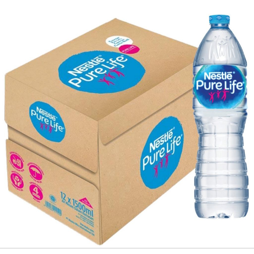 

AIR MINERAL NESTLE PURE LIFE KEMASAN 1,5 LITER X 12 PCS (KARTON)