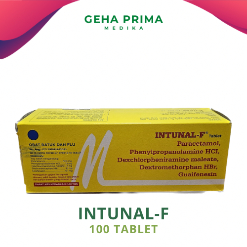 INTUNAL F TABLET Meredakan Demam Batuk Pilek 1 BOX