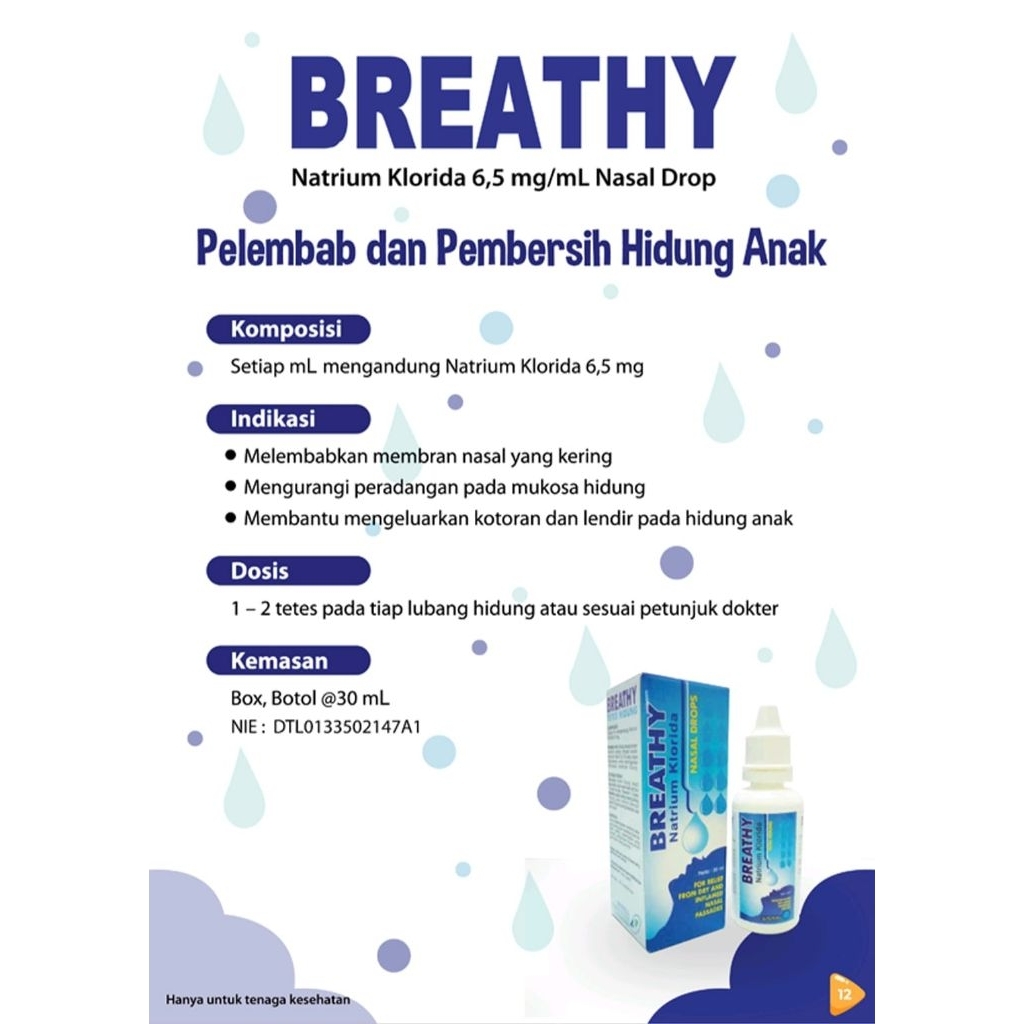 Breathy Nasal  drops 30 ML - obat tetes hidung khusus anak dan bayi