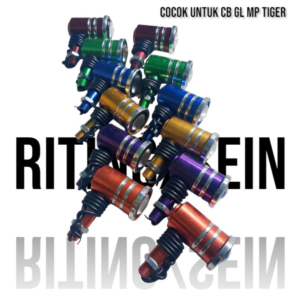 RITING LED CB WARNA ALMINIUM MODEL STAINLESS NYALA KUNING SEIN LED CB WARNA MODEL STAINLESS NYALA KU