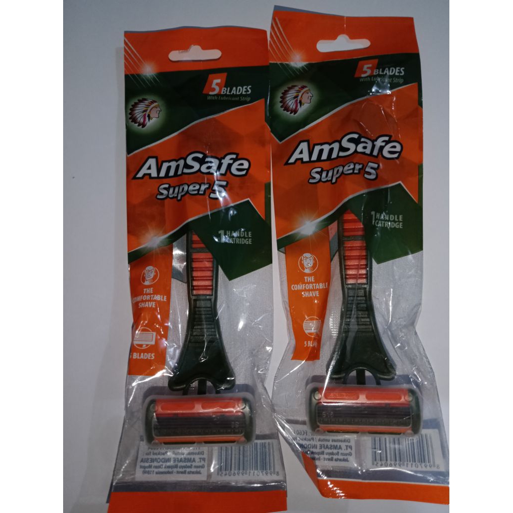 amsafe super 5 alat cukur 5 mata pisau