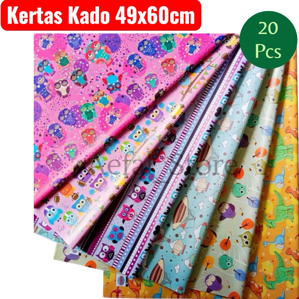 

(20pcs) Kertas Kado Terlaris 49x60 cm