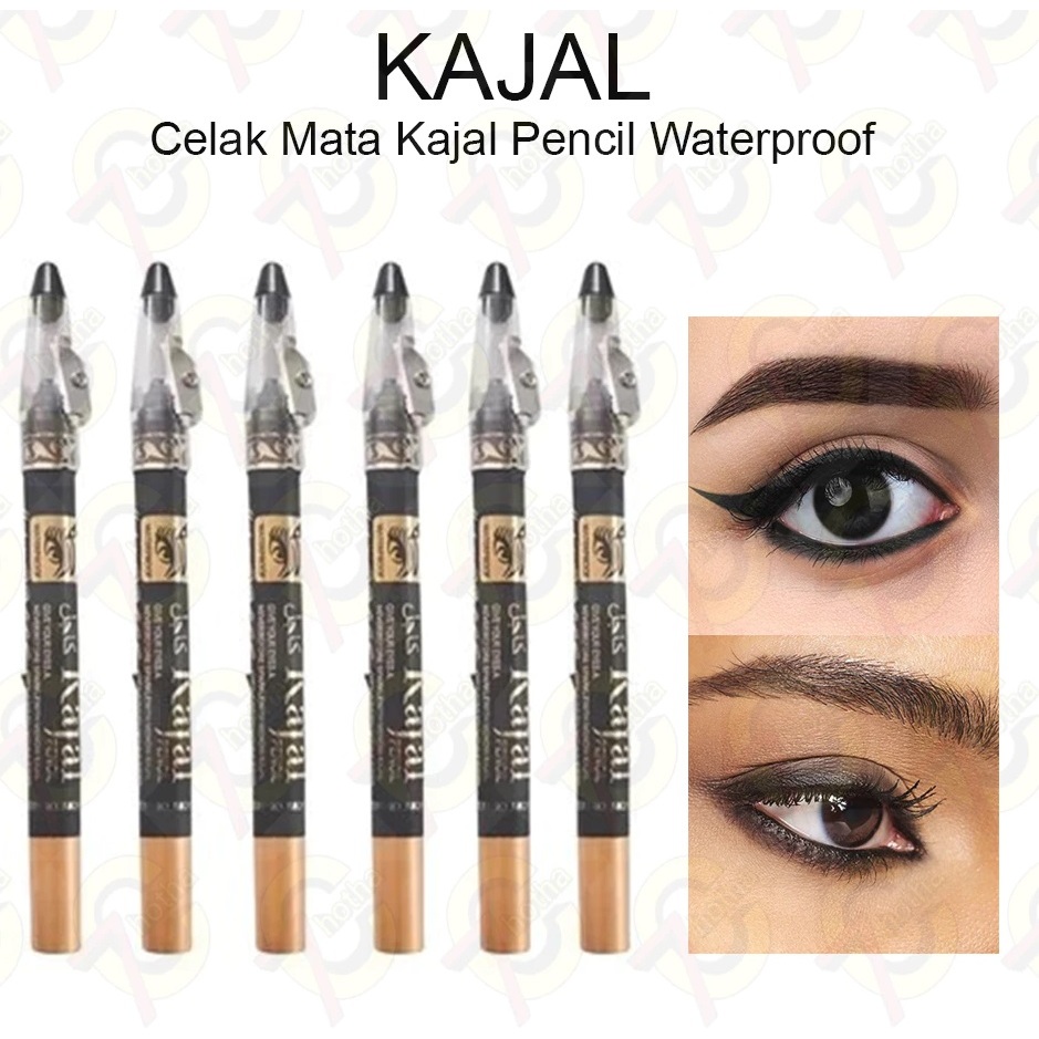 RATU * CELAK * KAJAL Celak Mata Kajal Pencil Waterproof Halal & Sah Untuk Ibadah Sholat Warna Hitam