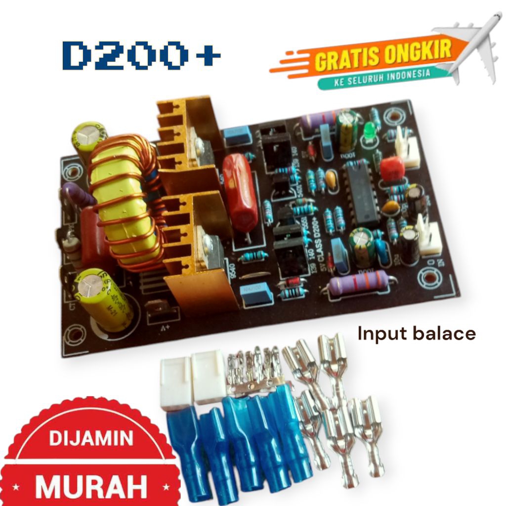 kit class D200+ non bias lengkap input balance power amplifier