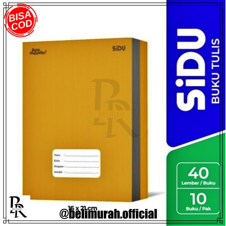 

( 1 Pack /10 Pcs ) Buku Tulis SIDU Isi 40 Lembar Buku Tulis Murah Buku Tulis Premium