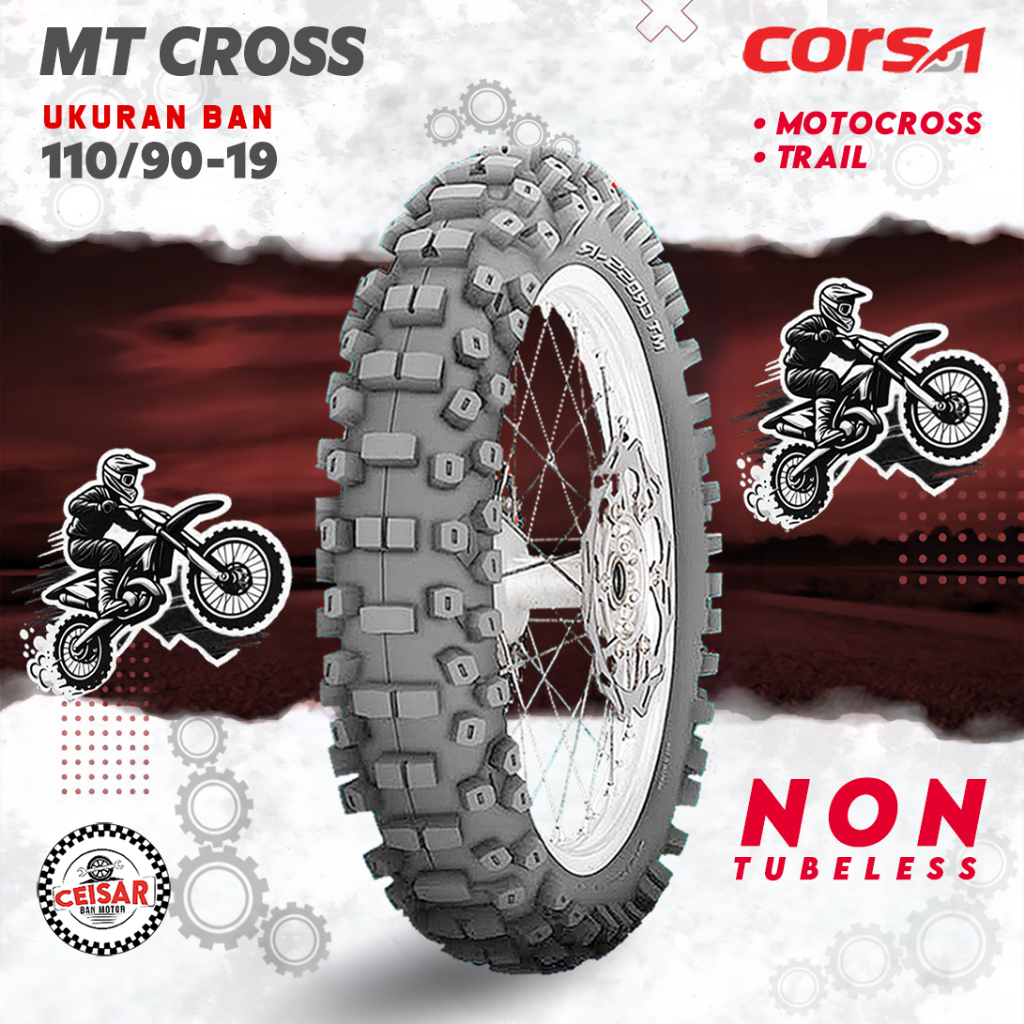 [PROMO MURAH] Ban Motor OFFROAD TRAIL MOTOCROSS CORSA MT CROSS R 110/90 Ring 19