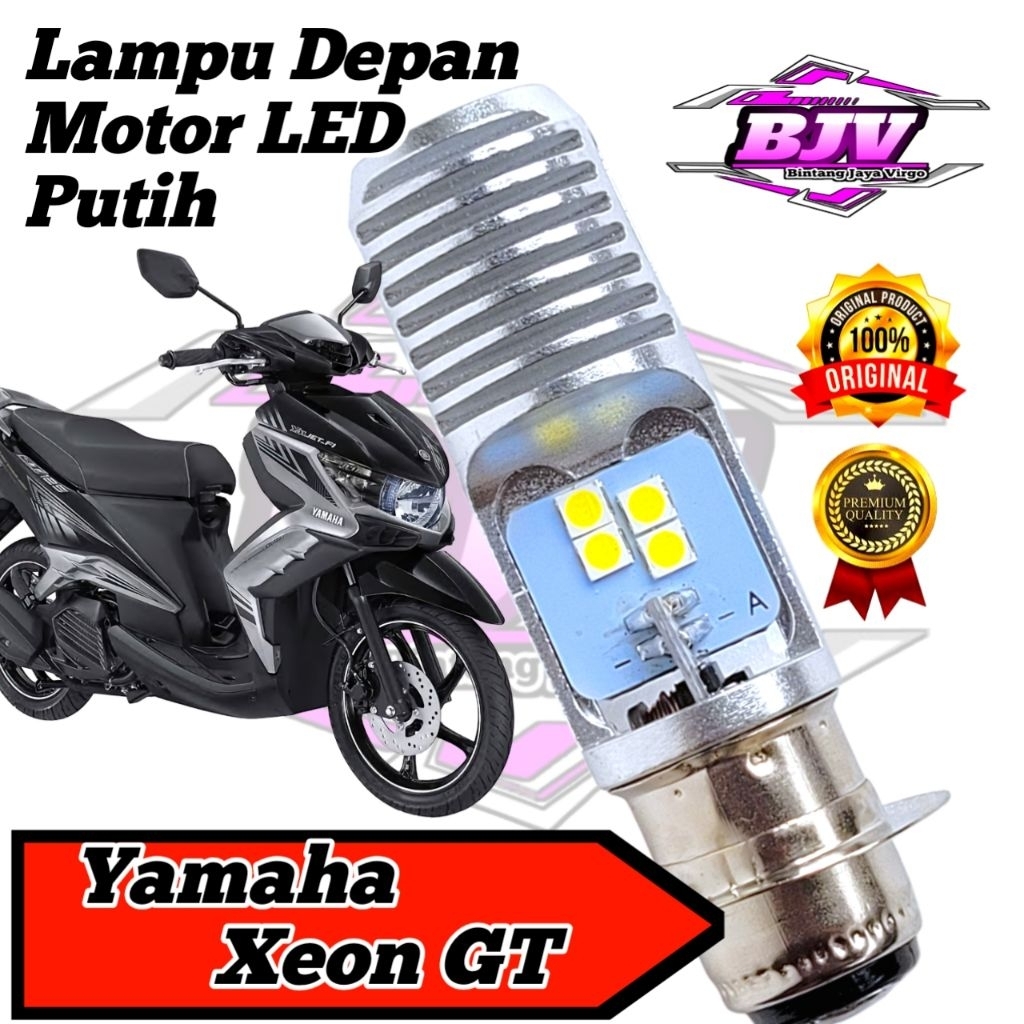 Lampu Depan Motor Yamaha Xeon Gt 125 LED Putih Ac/Dc 12Volt Pengganti Dop/Bohlam Standart T19