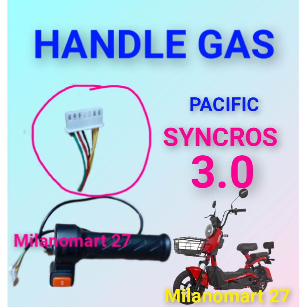 handle gas pacific syncros 3.0 throttle gas sepeda listrik pacific syncros 3.0