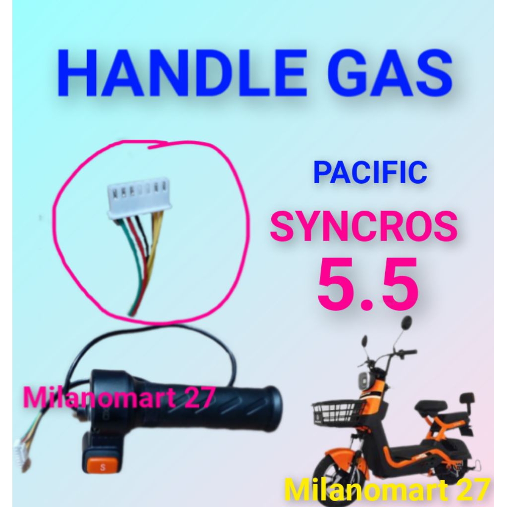 handle gas pacific syncros 5.5 throttle gas sepeda listrik pacific syncros 5.5
