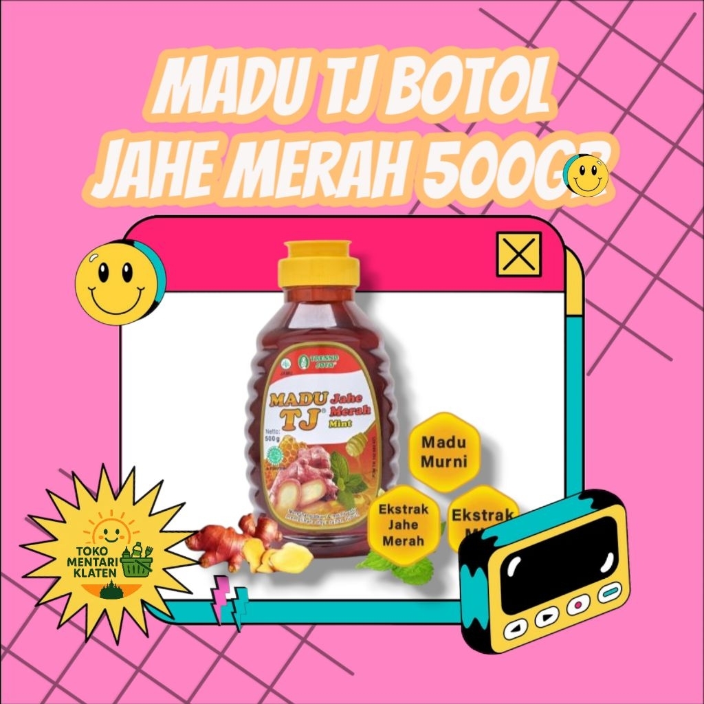 

Madu TJ Jahe Merah Mint 500gr - Menghangatkan Tubuh dan Menjaga Daya Tahan Tubuh
