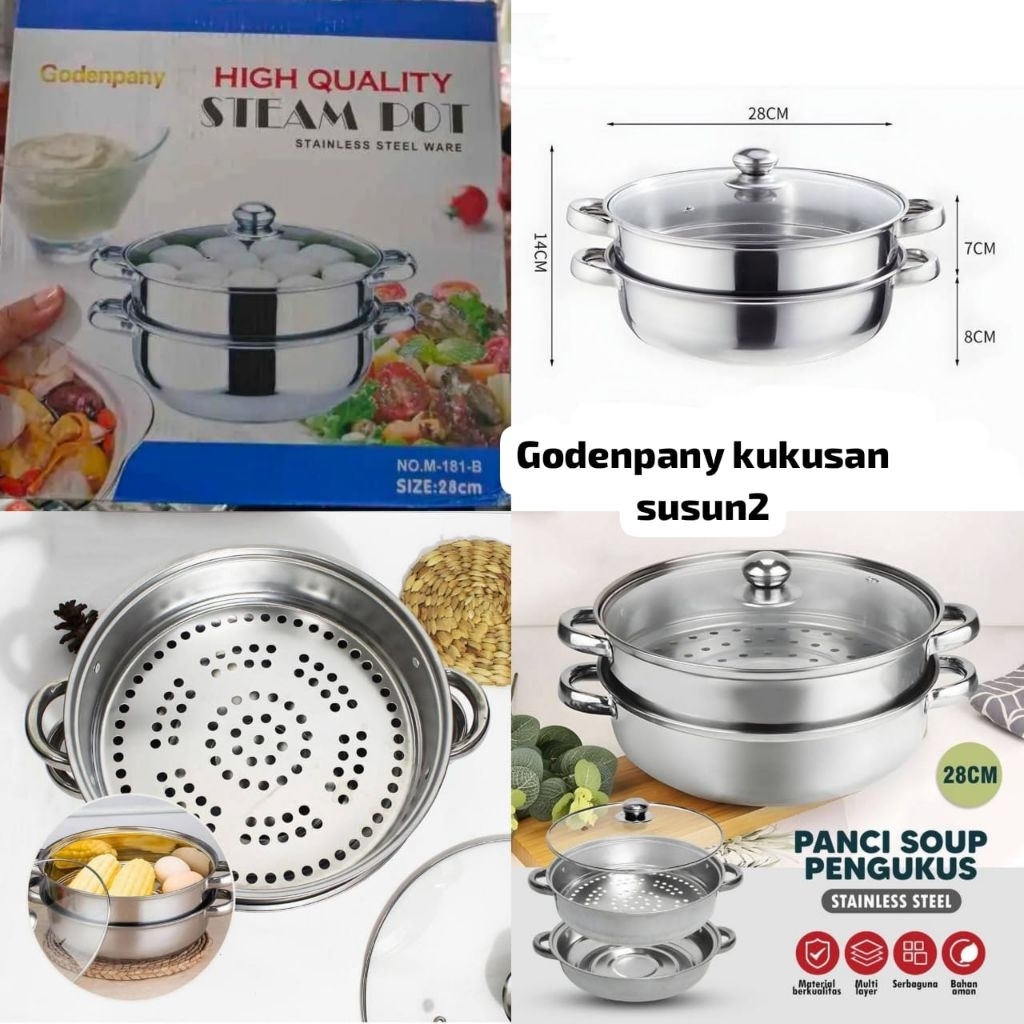 Panci Kukusan 2 Susun Panci Steamer Kukus