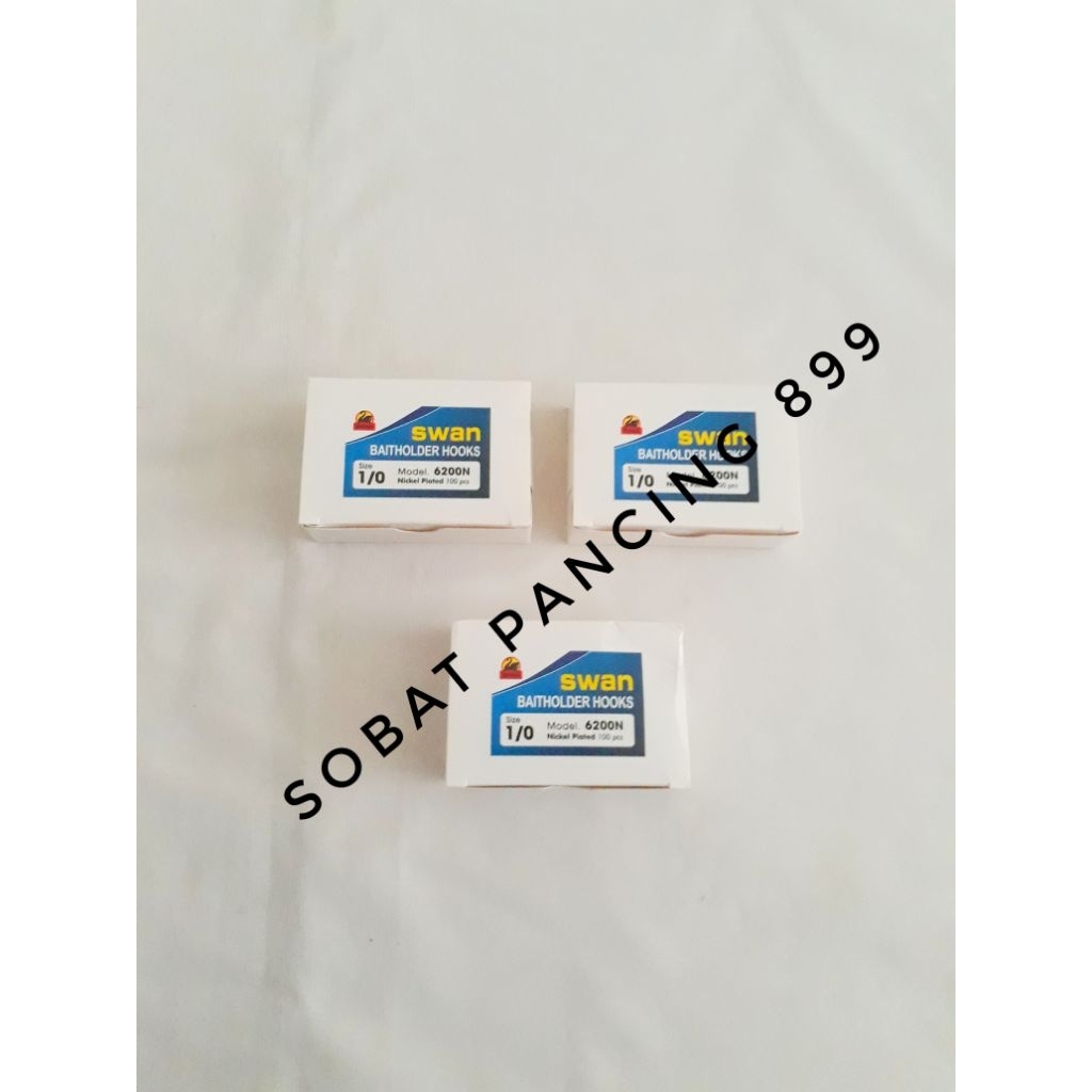 mata pancing kotakan swan 6200N berduri belakang/ mata pancing tangkai panjang berduri