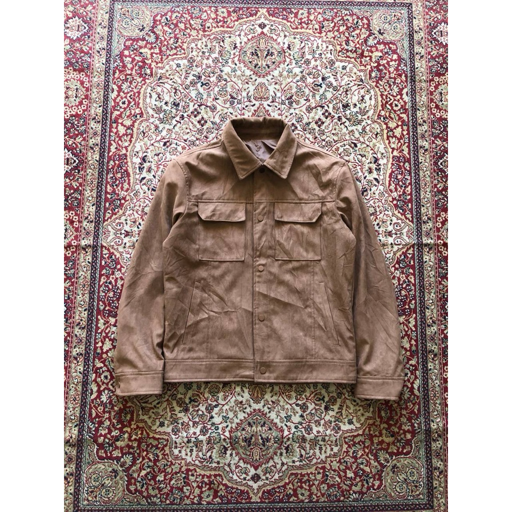 Mind bridge faux suede work jacket HG418