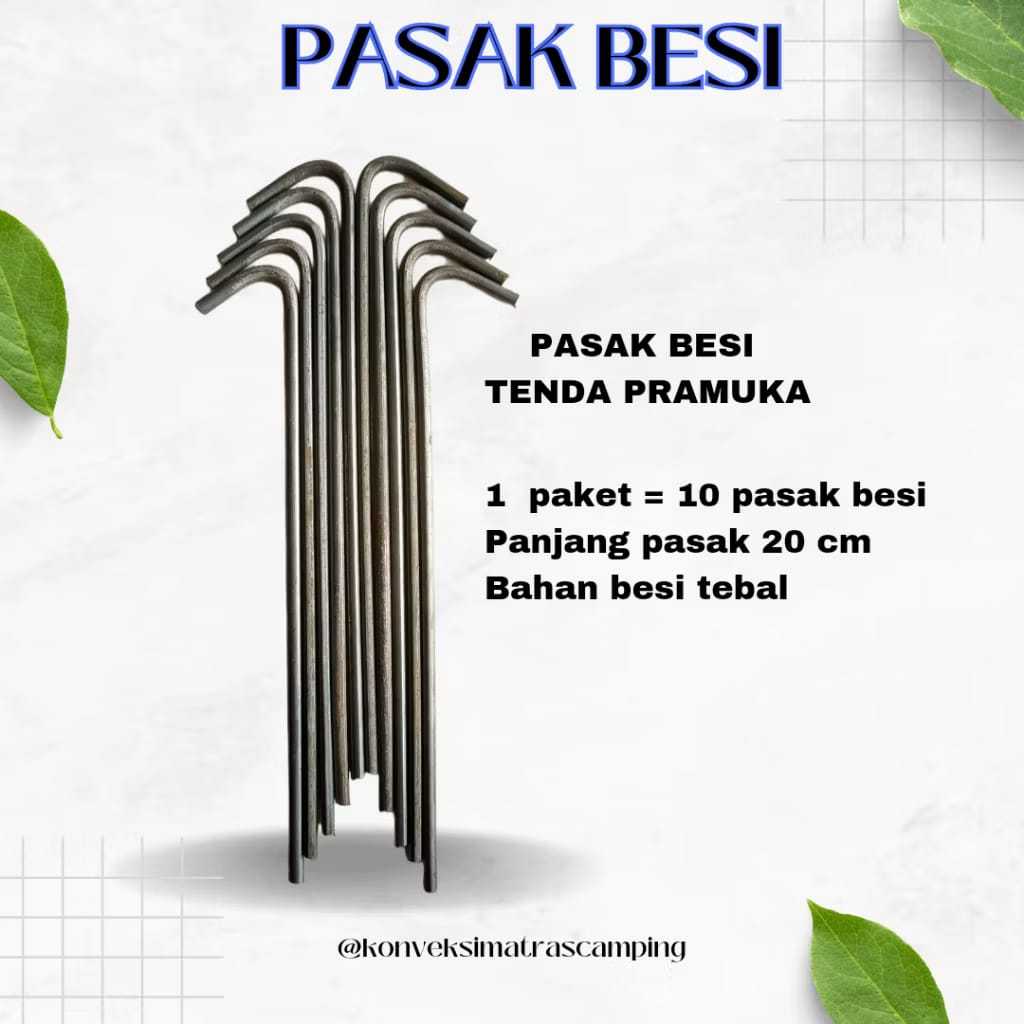 Pasak Tenda Pramuka / Pasak Besi Murah Panjang 20 Cm