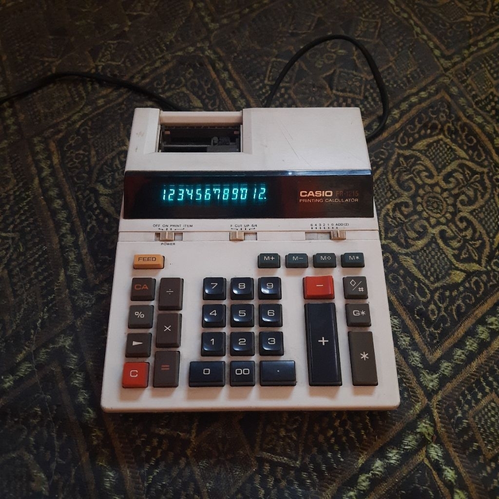 

CASIO FR-1215 Vintage Printing Calculator bekas fungsi normal