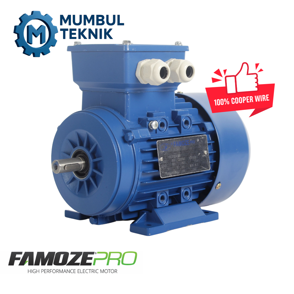 Famoze Pro Y3 Dinamo 3 Phase 15 HP 3000 RPM 2 POLE Electric Motor 15 PK 11 KW B3 Foot Mounted - 15HP