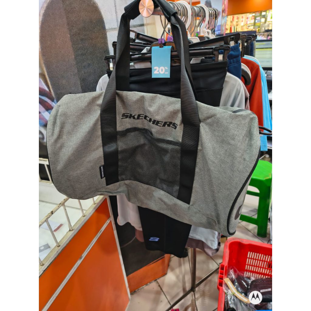 duffel bag skechers grey