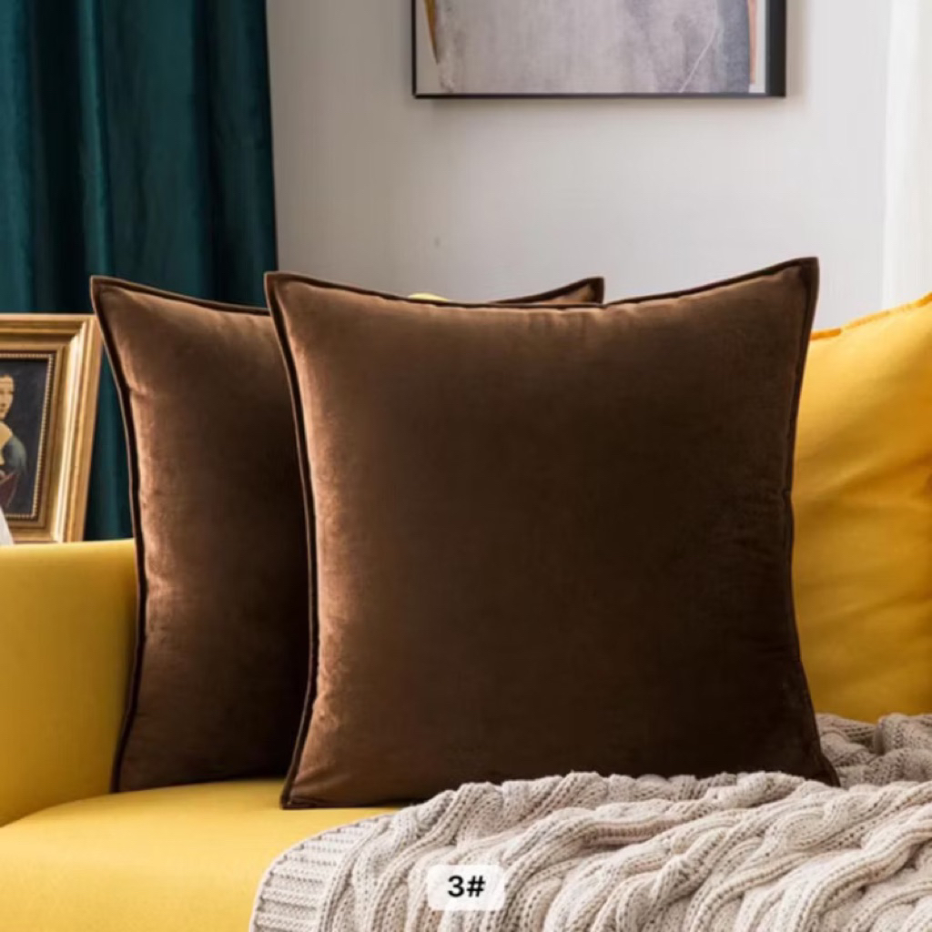 Sarung bantal sofa 55x55 suede premium