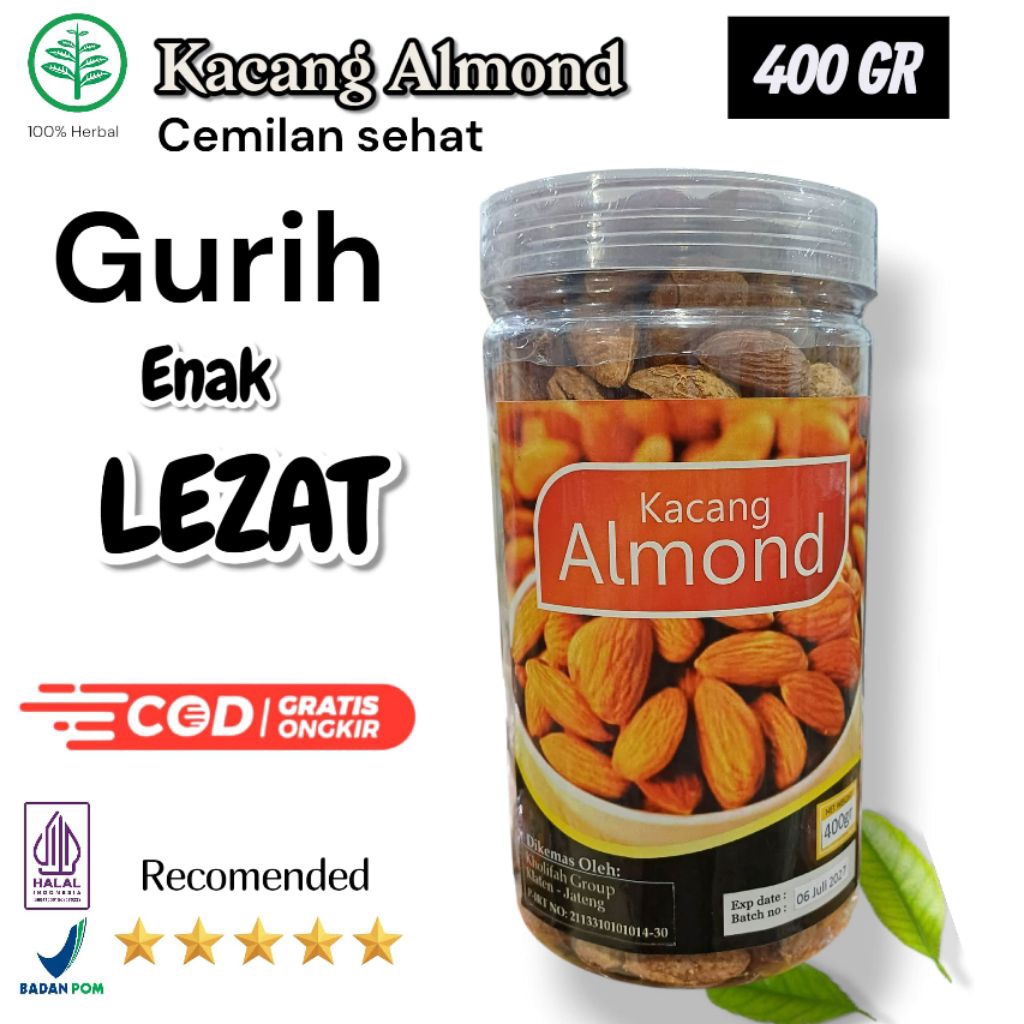 

Kacang Almond Shofa 400gr Kacang Almond matang