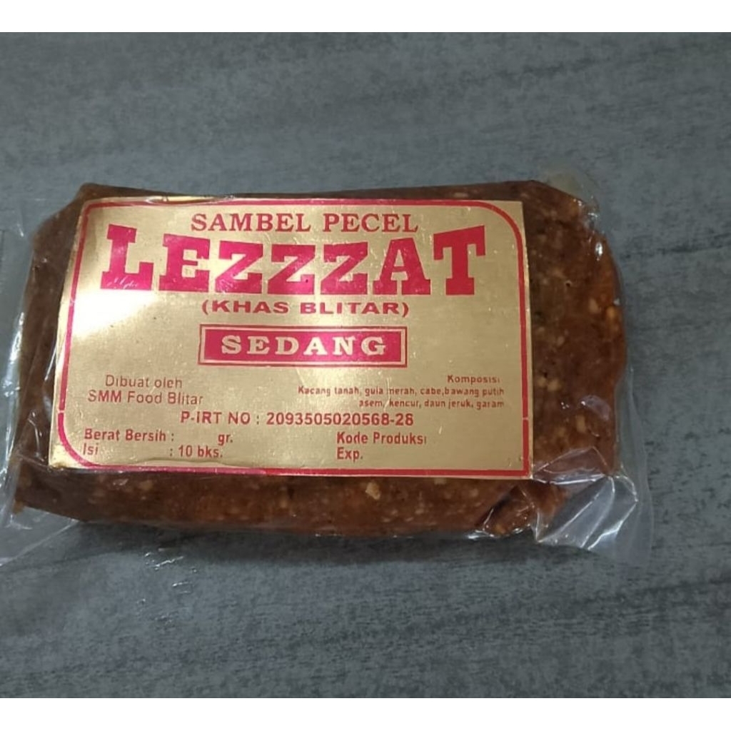 

sambel pecel merek lezzat sedang bks