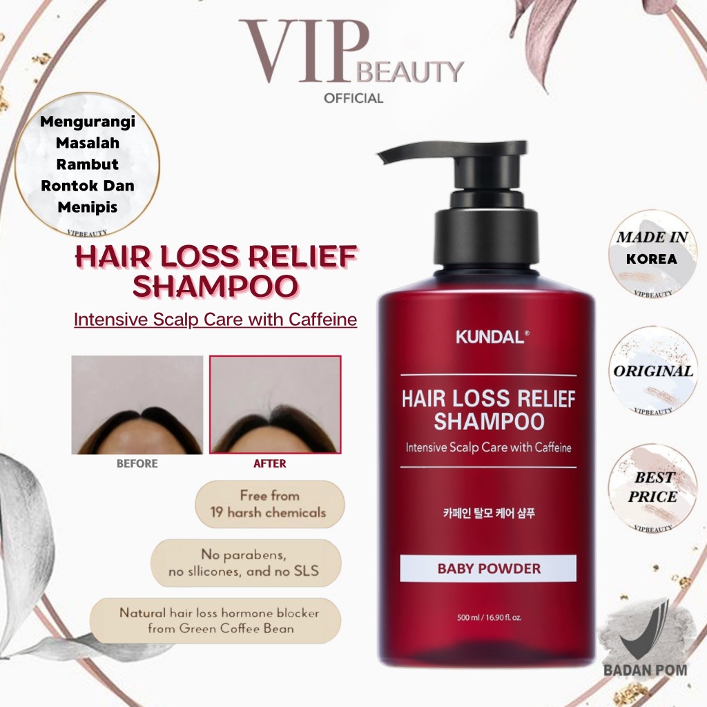 KUNDAL Scalp Care and Caffeine Shampoo 500ml - Baby Powder | White Musk