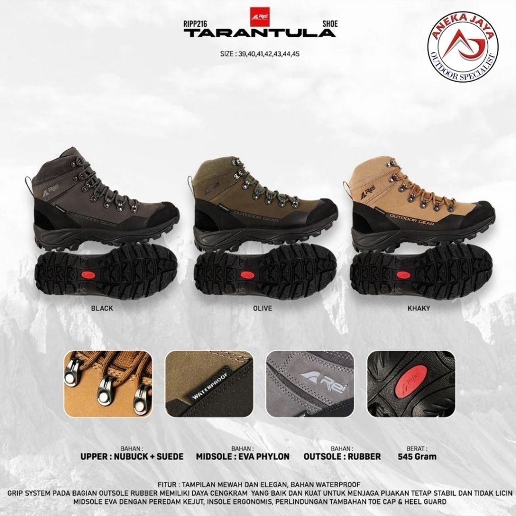 SEPATU GUNUNG PRIA AREI TARANTULA