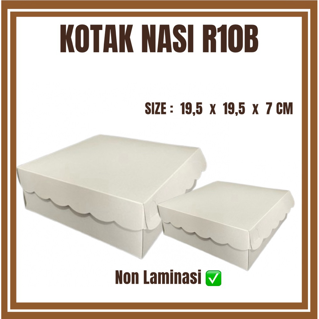 

Kotak Nasi R10B Duplek - Kotak Nasi Putih - Kemasan R10B - 350 gsm - Tebal Hemat Langsung Dari Pabrik Termurah