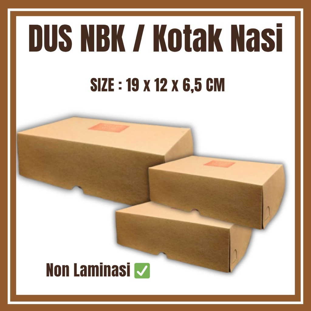 

Kemasan NBK Dus Snack Kotak Kemasan Polos 19 x 12 x 6,5 CM non laminasi