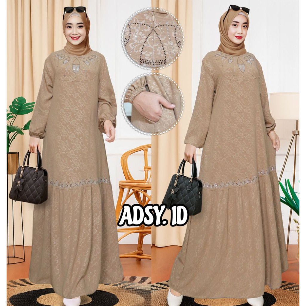 Gamis Kondangan Ibu Ibu Pkk Baju Muslim Kekinian Bisa Cod Gamis Gaun Perempuan Fashion Gamiz Moeslim