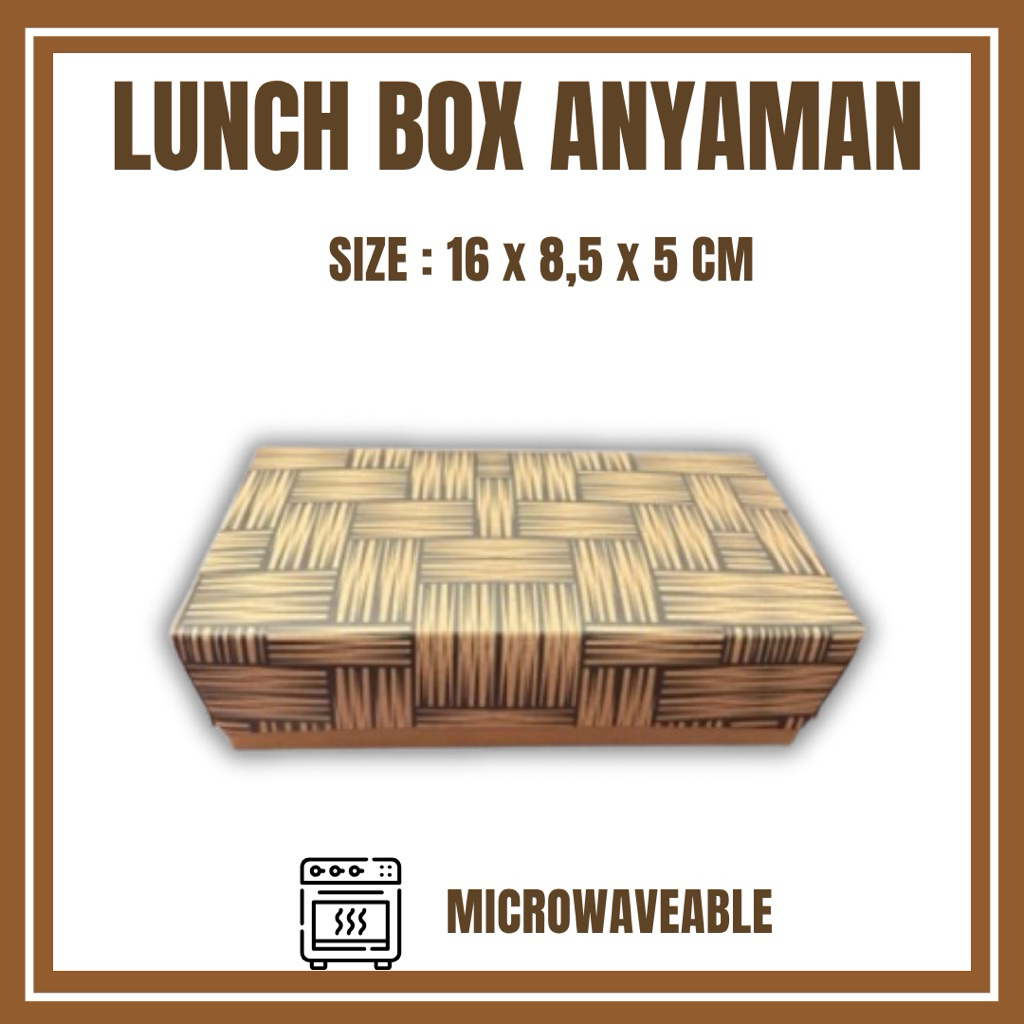 

Dus Lunch Box anyaman craft M Motif HARGA TERMURAH ful laminasi