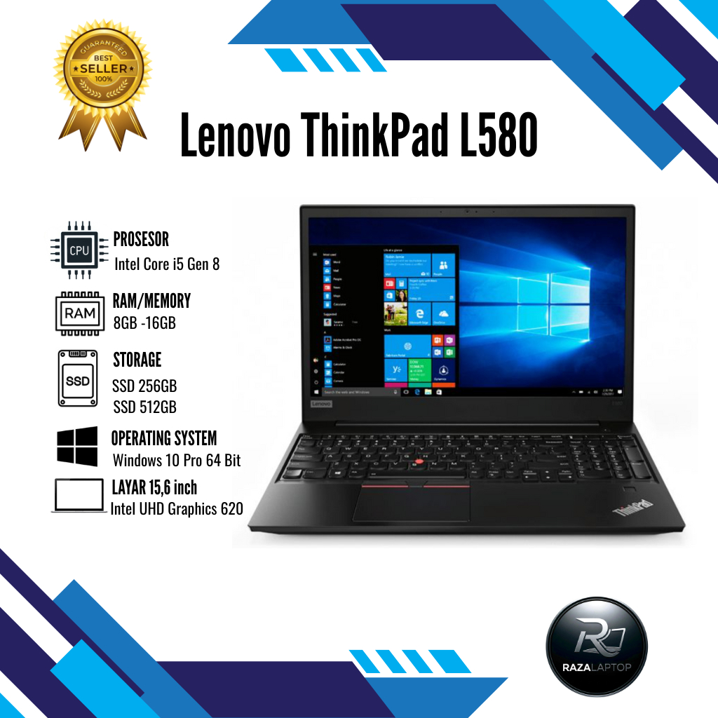 LAPTOP LENOVO THINKPAD L560/L570/L580 | CORE I7/I5/I3 GEN 8/7/6 | RAM 8/16GB | SSD 256GB/512GB | Mul