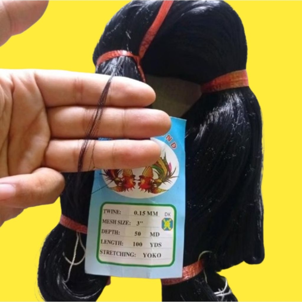 Jaring burung hitam jaring burung tekukur derkuku 0.15 3" 50md/100yds jaring burung murah