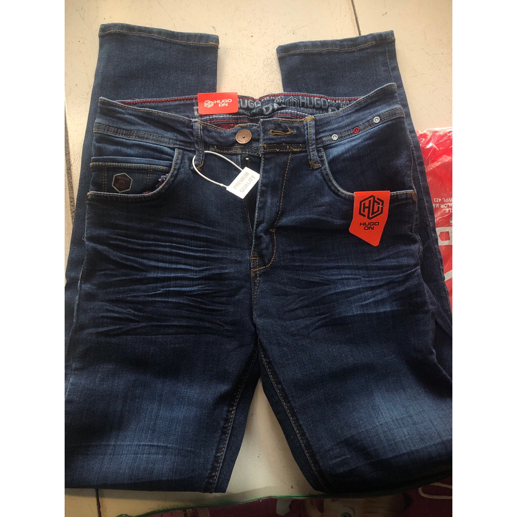 Celana Jeans Hugo DN original pria slim fit