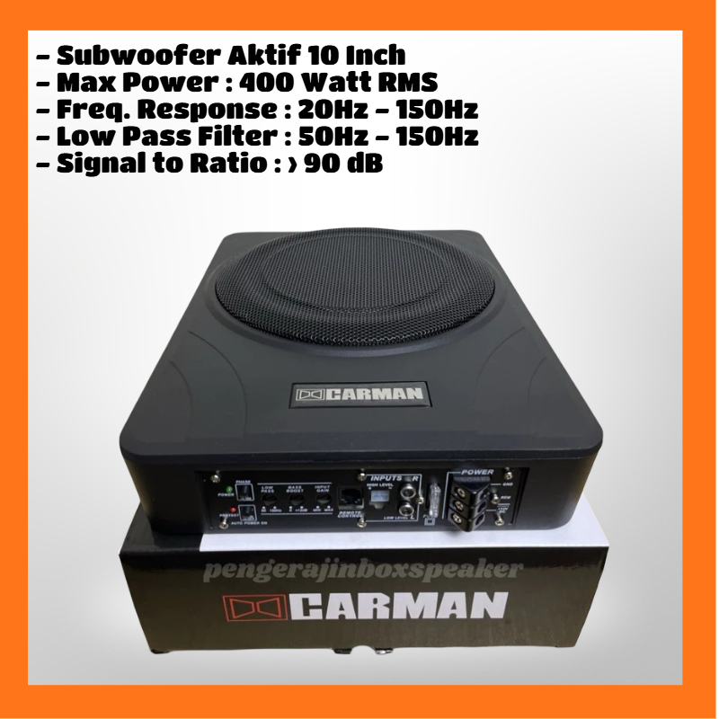 Subwoofer Aktif Carman Subwoofer kolong Carman Subwoofer bawah jok Carman