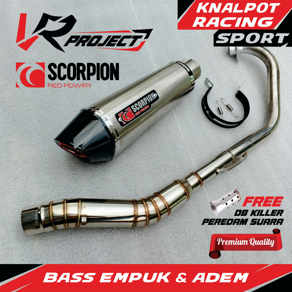 knalpot racing scorpion Titan free DB killer Vixion R15 Fu Sonic CBR CB Megapro MX MX king bison