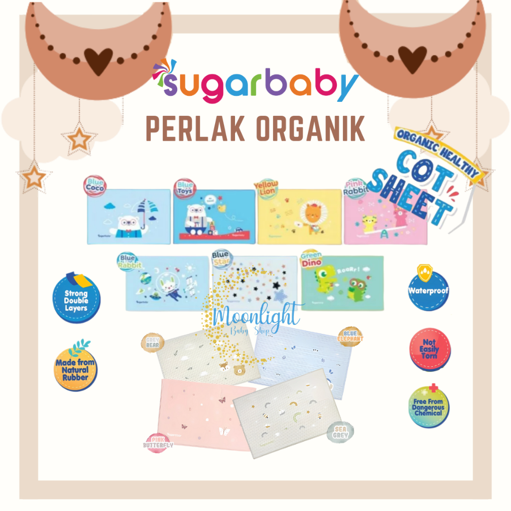 Perlak Karet Bayi ALAS Ompol ORGANIC SUGAR BABY
