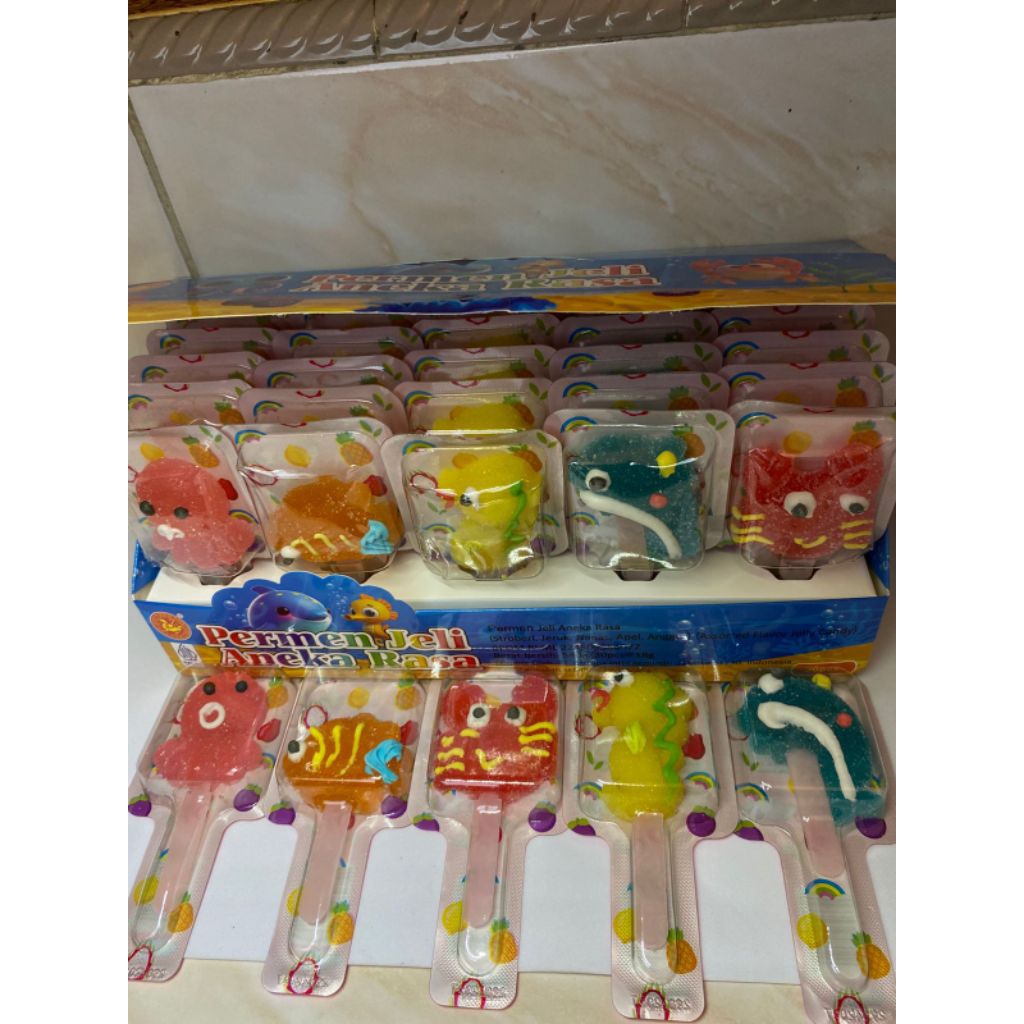

permen Loly opo karakter hewan laut isi 30 pcs
