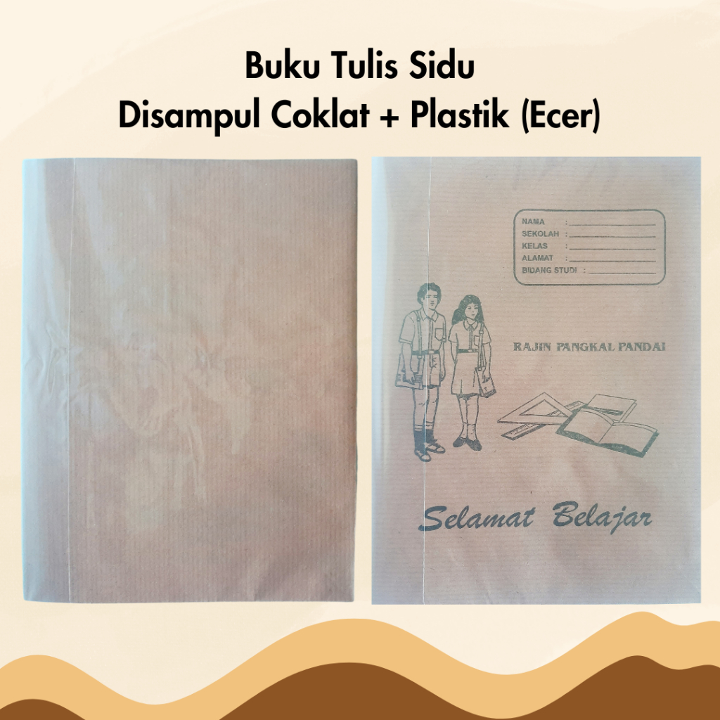 

Buku Tulis Sidu Isi 32 38 58 Lembar Tulis Halus Kotak Matematika Sudah Disampul Kertas Coklat dan Sampul Plastik Per Pcs Satuan Ecer