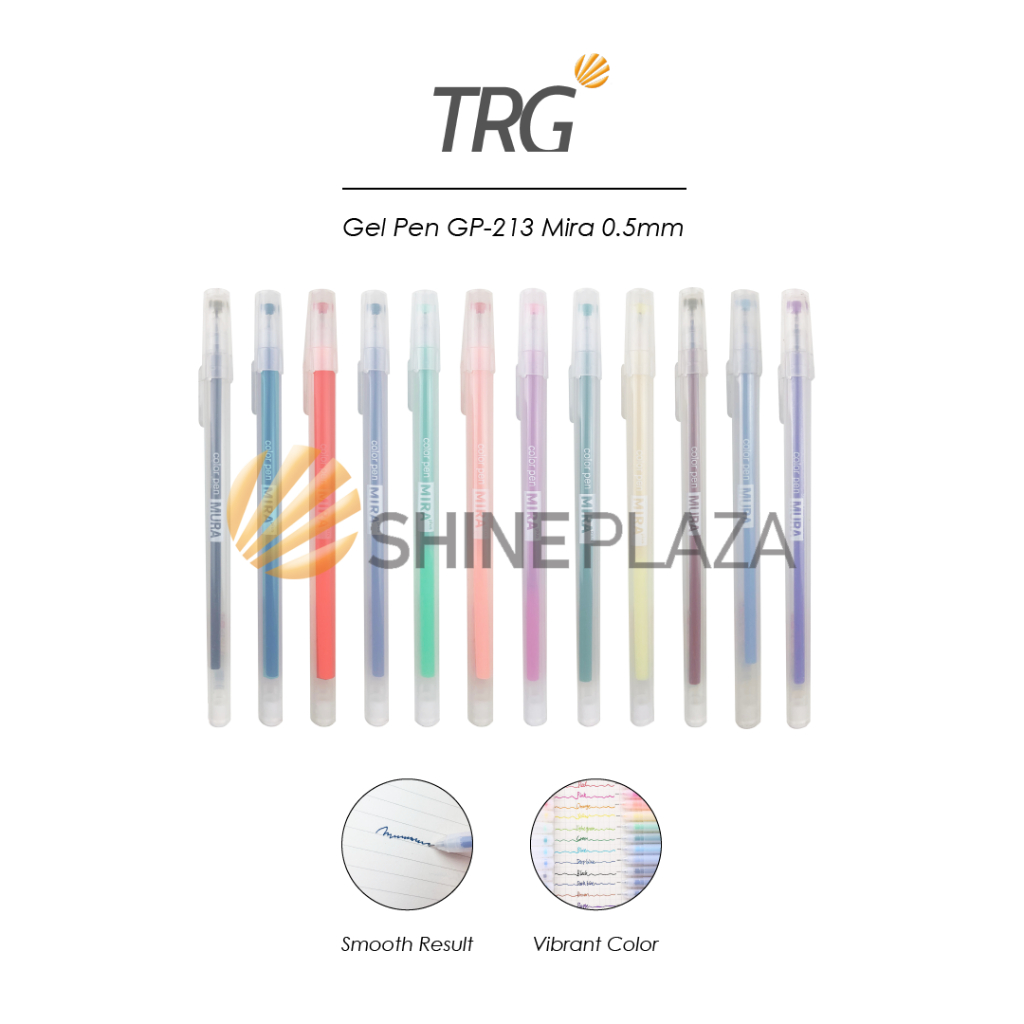 

TRG Mira Color Gel Pen GP-213 0.5mm - Pulpen Bolpen Pena Warna Warni 0,5 mm TRG