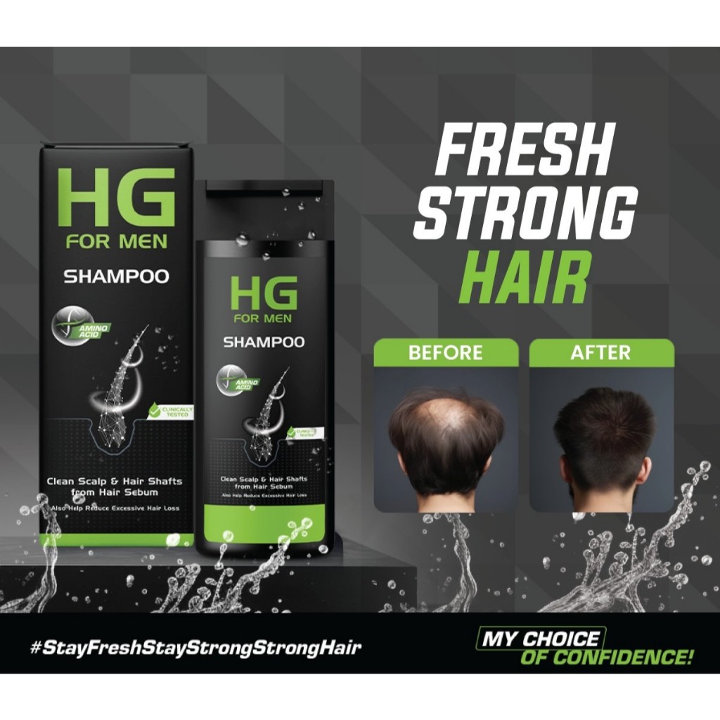HG for Men Shampoo 180ml untuk rambut rontok