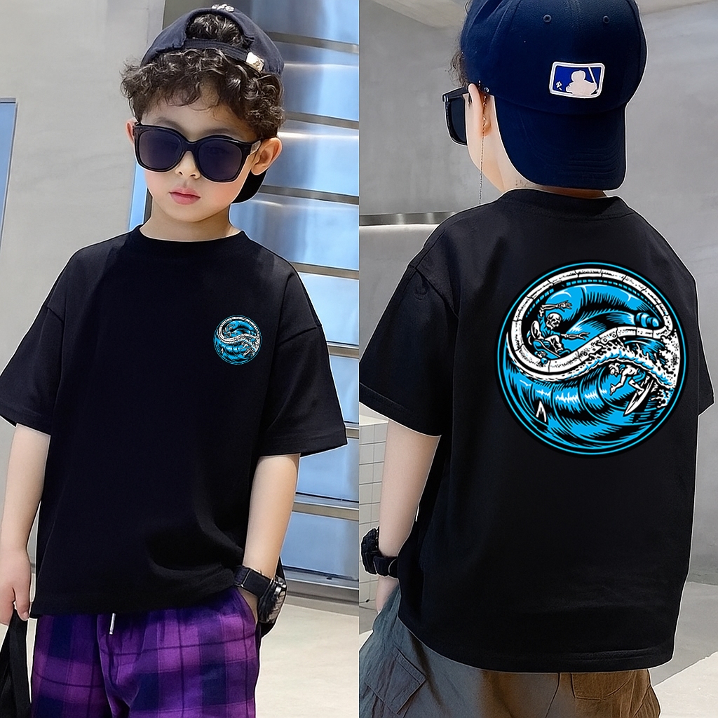 Baju Anak Laki Laki Perempuan Kaos Surfing Anak Tanggung Premium Cotton Combed