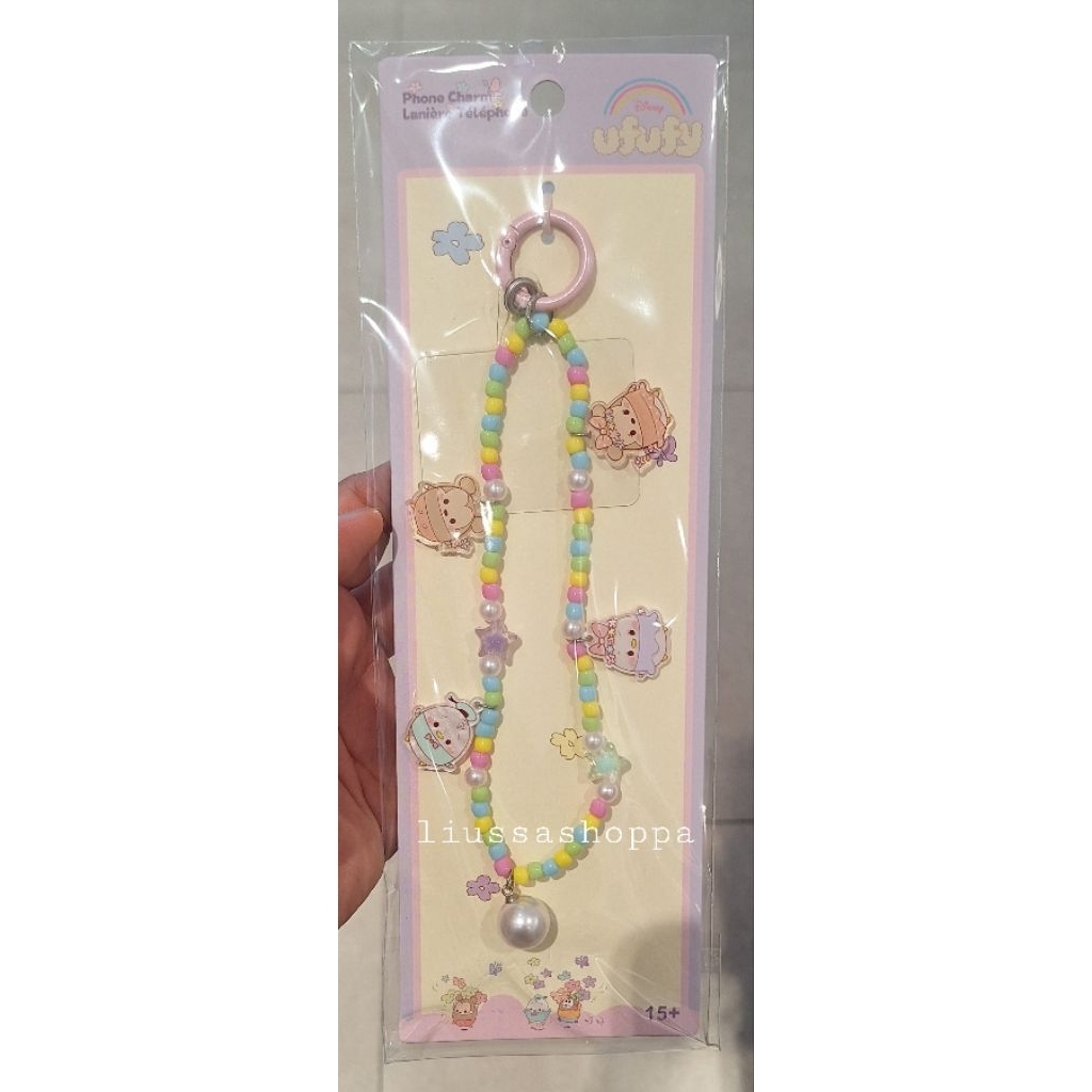 Gantungan Hp Miniso - Disney Ufufy Collection Beaded Phone Charm