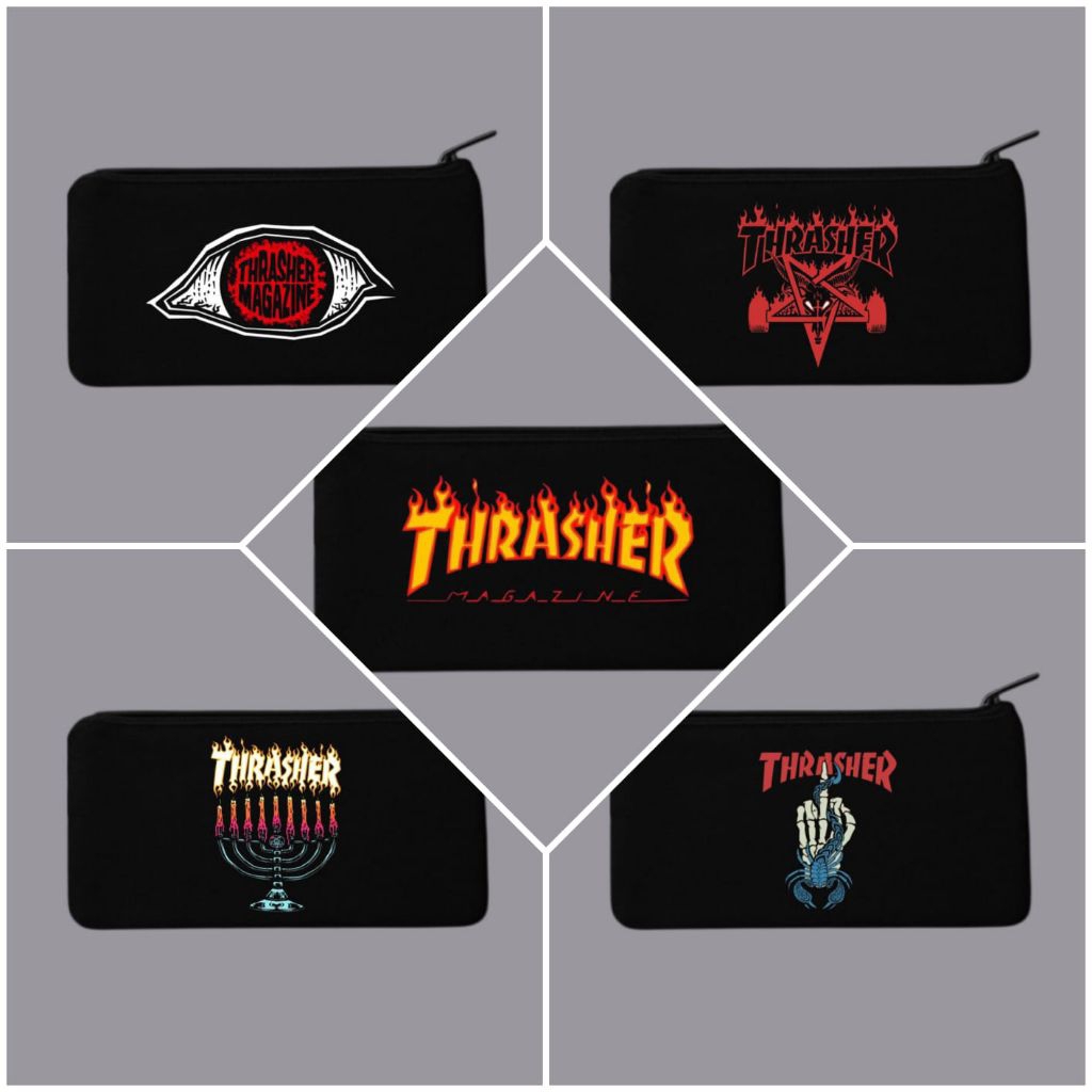 

Tempat pensil thrasher/Tepak kanvas premium/Tempat alat tulis/Tempat kosmetik/Tempah hp/Tempat dokumen kartu/Pouch