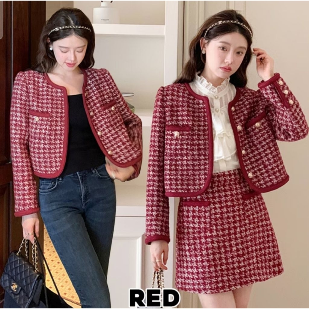 preloved blazer merah