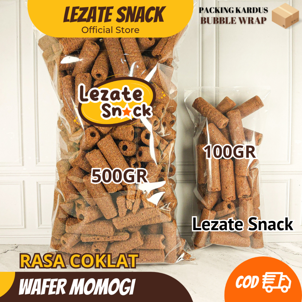 

Momogi Kiloan Coklat Potong 500GR Murah Enak / Green Stick SIPP Coklat Wafer Rol Snack Yola Yola Momogi Pandan WAP SHOP