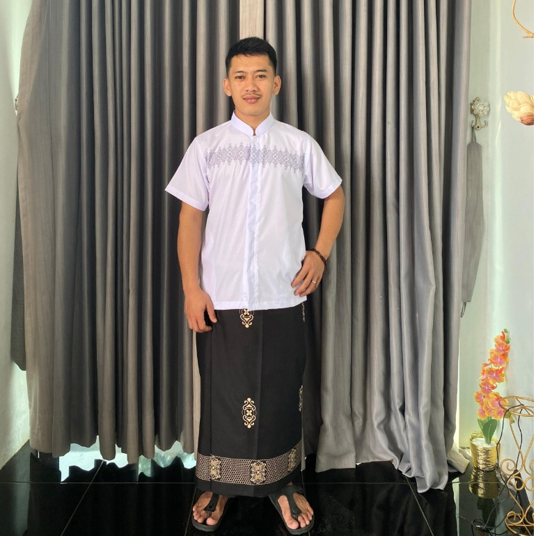 Sarung Dewasa Premium SARWON HITAM Katun Halus Nyaman || RH Collection