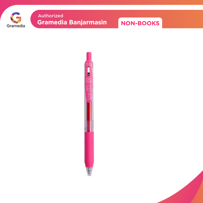 

Gramedia Banjarmasin - Zebra Sarasa Clip 0.5 Pulpen Warna Pink